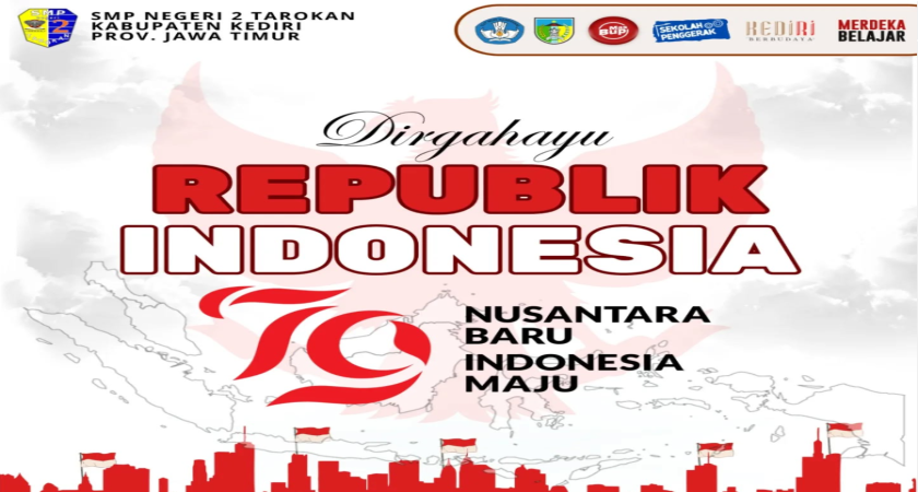 Upacara Peringatan HUT RI ke 79 Tahun di SMPN 2 Tarokan