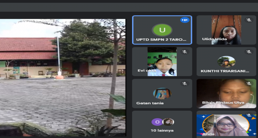 Kegiatan MPLS di SMPN 2 Tarokan Secara Online Tahun Pelajaran 2021/2022