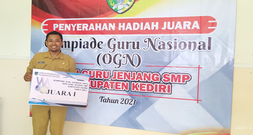 GURU SMPN 2 TAROKAN JUARA I OGN TINGKAT KABUPATEN KEDIRI